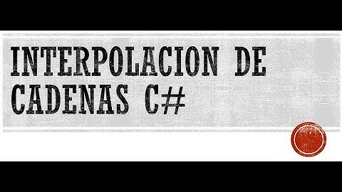 Interpolación de cadenas C#