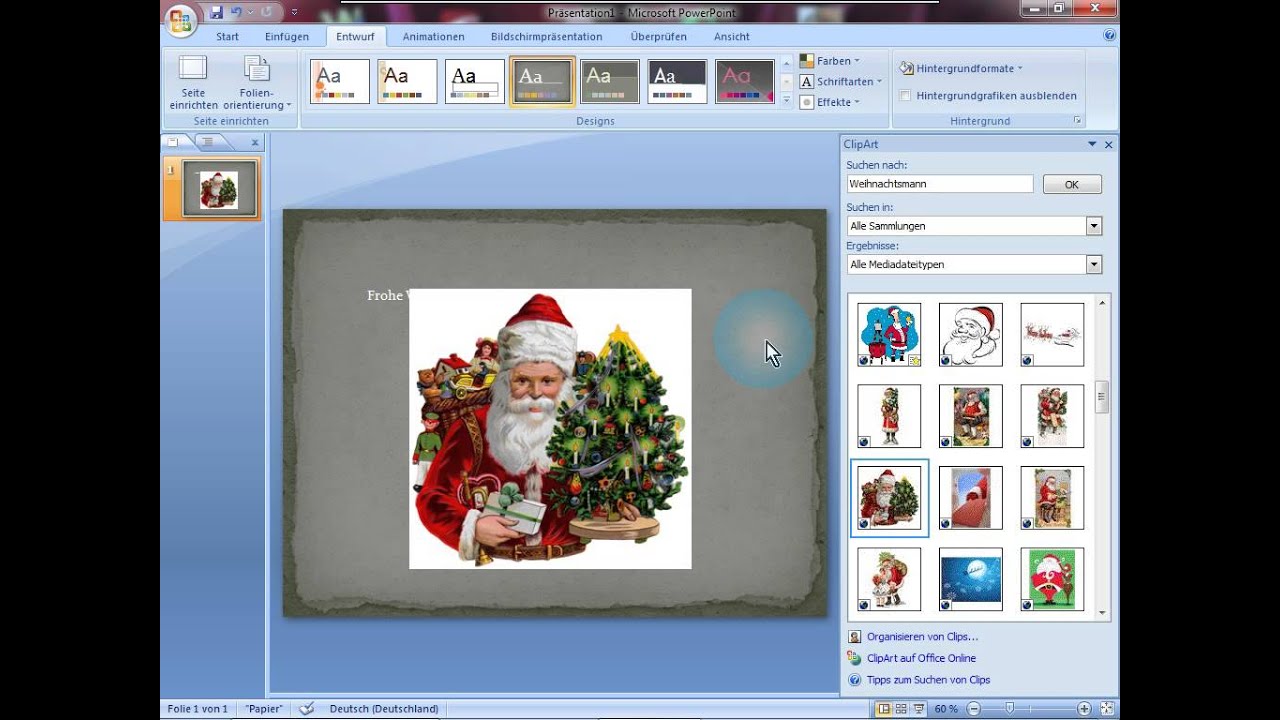Eine Weihnachtskarte Erstellen Mit Microsoft Powerpoint 07 10 Tutorial Youtube