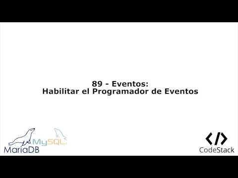 89 - Eventos: Habilitar el Programador de Eventos [MariaDB 10/MySQL]
