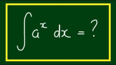 How to Integrate ∫ a^x dx