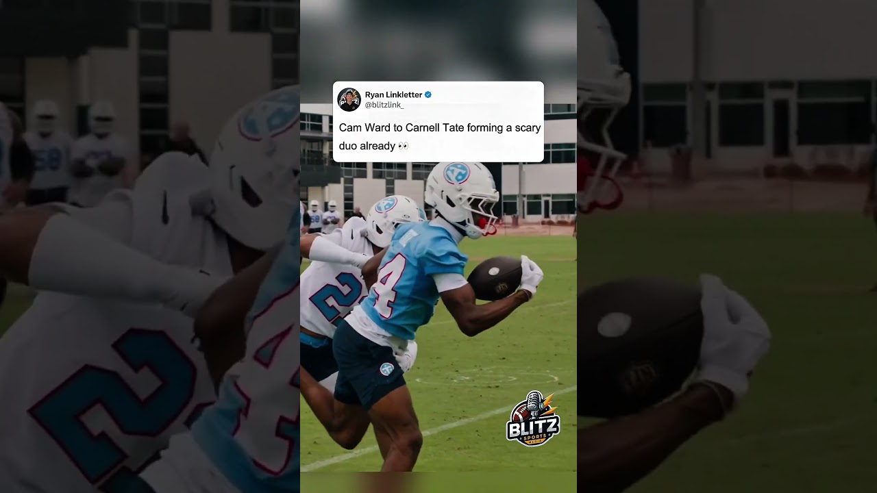 Carnell Tate and Cam Ward already making noise in OTAs #nfl #titans #football