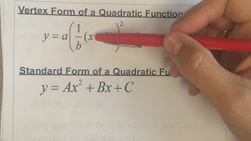 01 Vertex to Standard form, Vice Versa Intro