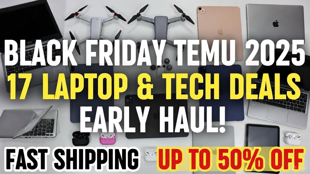 Black Friday Temu 2025: Top 17 Laptop & Tech Deals EARLY Haul! 🔥
