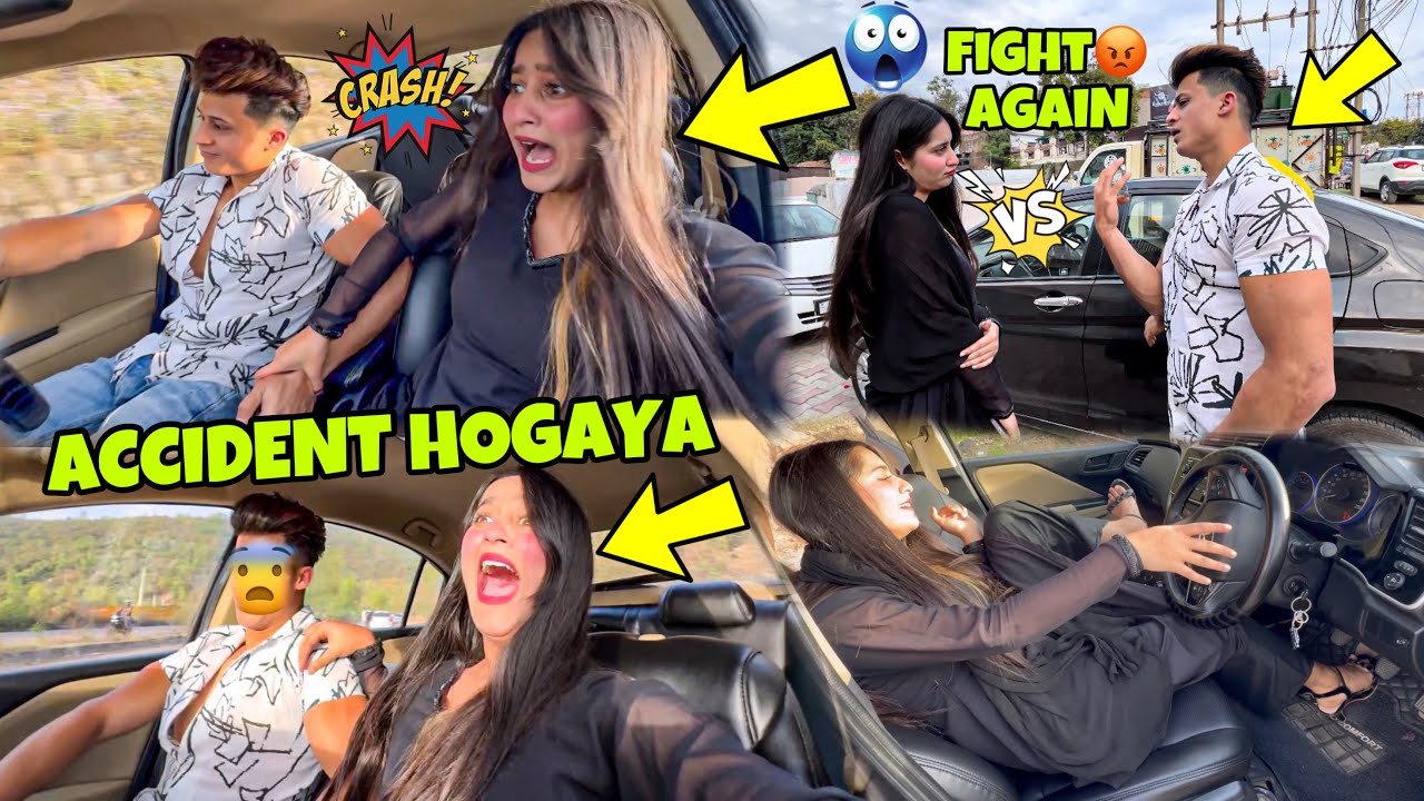 New Fight Again😡 | My New Car CRASHED | Zeenat Driving  Honda City   Preparation for Ladakh Ride