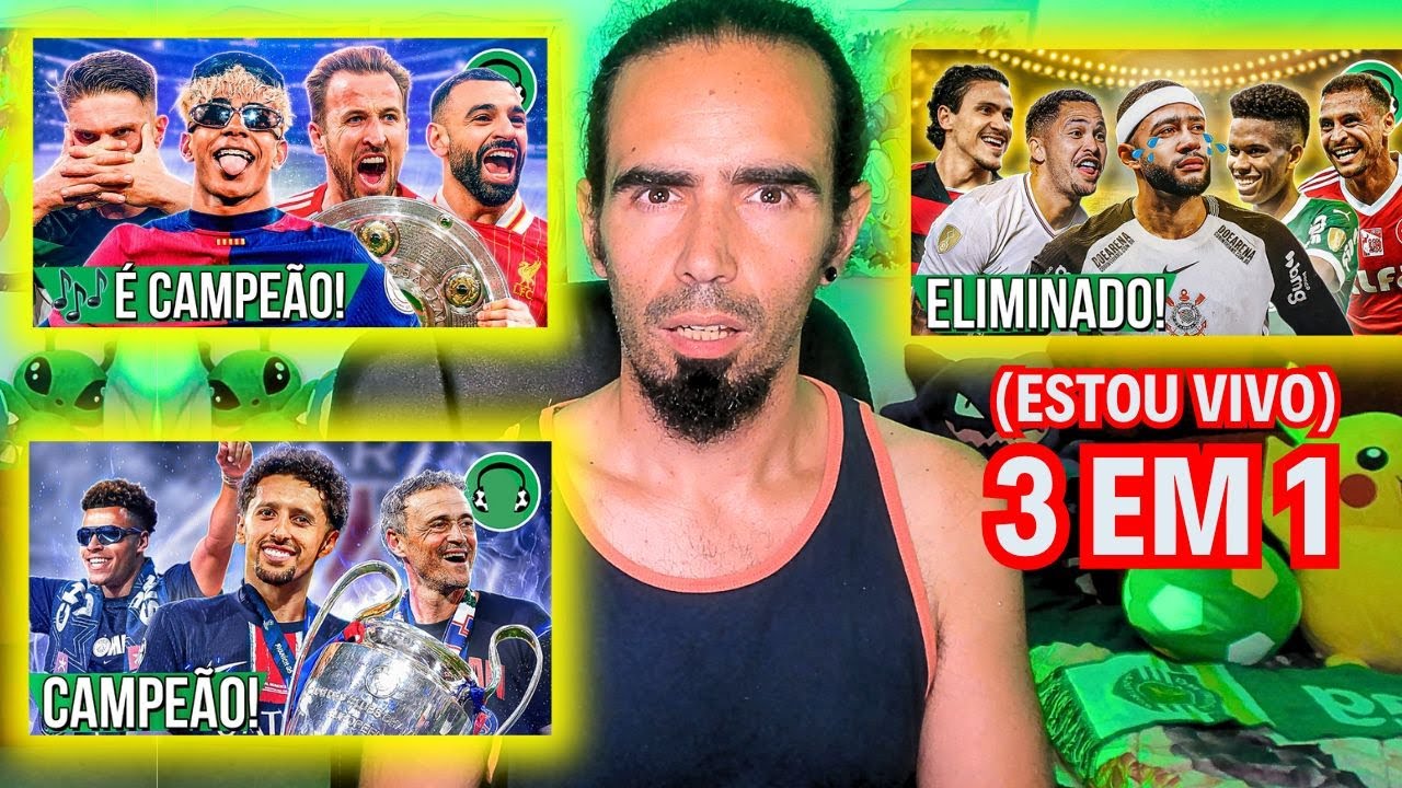 Sagara Reage 3 em1♫ OS CAMPEÕES EUROPEUS DE 2025+ACESSO NEGADO+5x0 PSG É CAMPEÃO DA CHAMPIONS LEAGUE