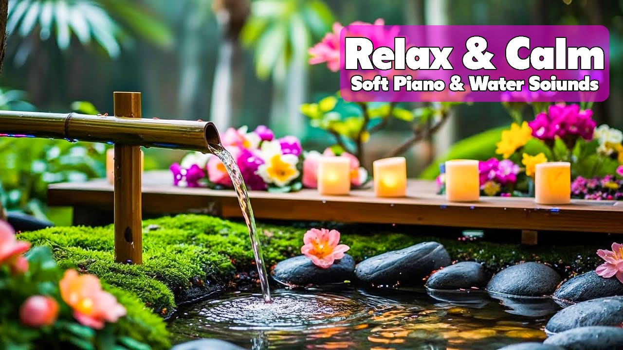 Relaxing Music for Healing + Water Sounds 🌿 Relieves Stress, Deep Sleep, Calm Anxiety & Depression