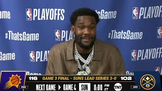 DeAndre Ayton suprized by Nikola Jokic stats