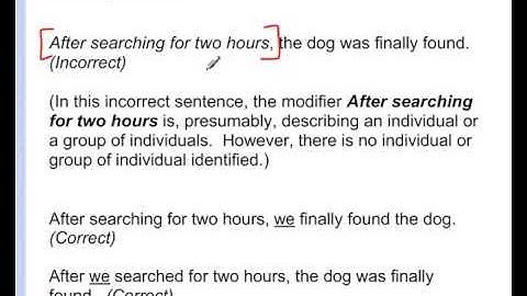 Dangling Modifiers Video