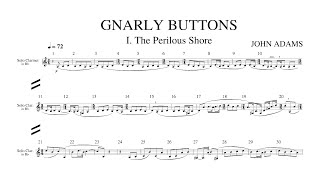 [Score] John Adams - Gnarly Buttons (1996) for clarinet and small orchestra