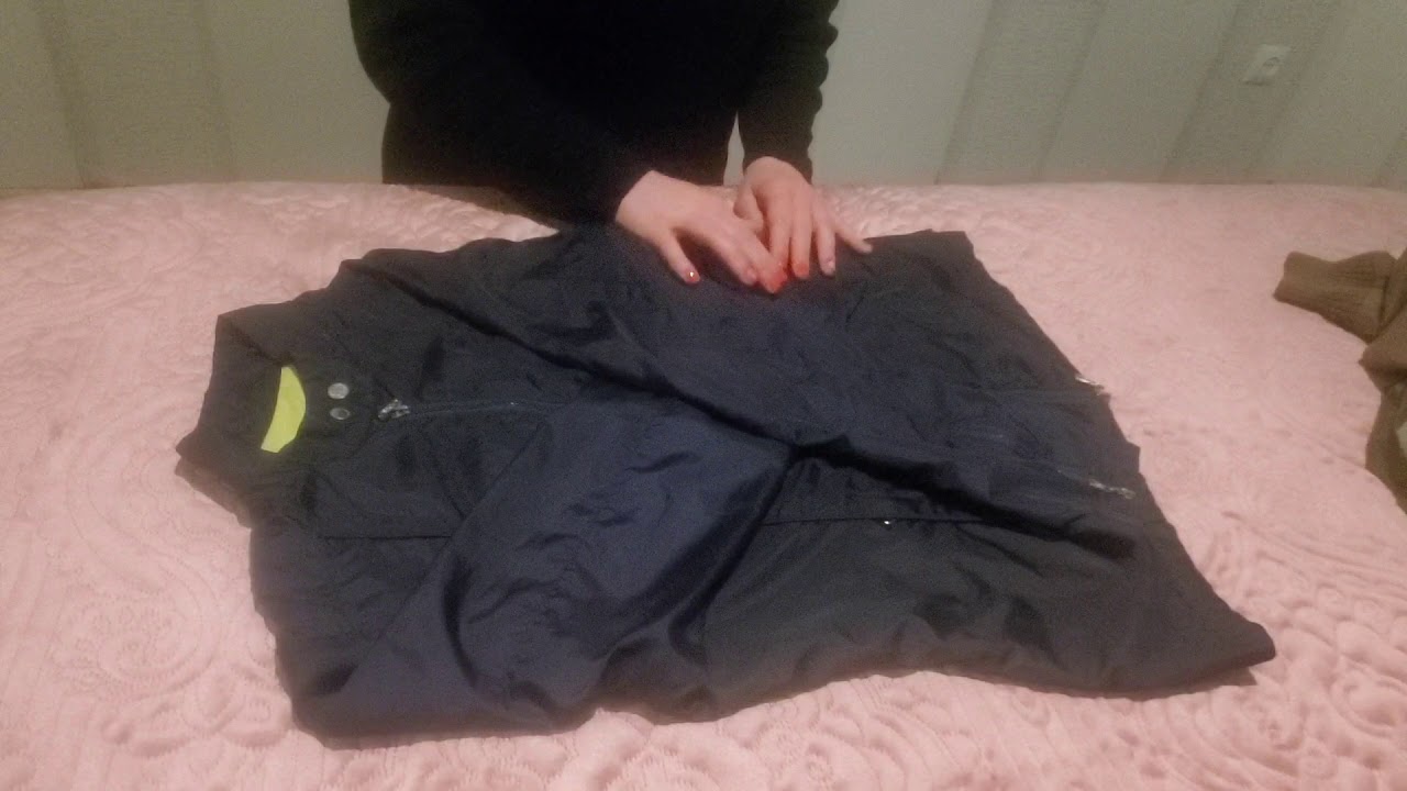 ASMR raincoat folding (no talking)