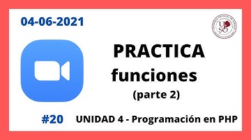 Fundamentos de Programación 💻 Clase 20 [04/06/2021] 👉 PHP  - ejercicio funciones (parte 2)