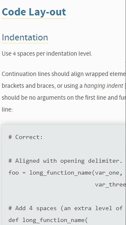 PEP-8 style guide for Python #shorts - YouTube