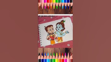 chhota Bheem aur Krishna drawing easy#chotabheem #superbheem #bheem #bheemcartoon #drawing