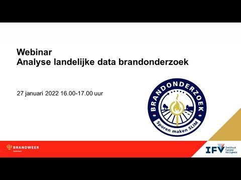 Webinar: Analyse van landelijke data brandonderzoek