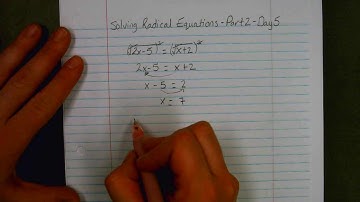 Video - Solving Radical Equations Part 2