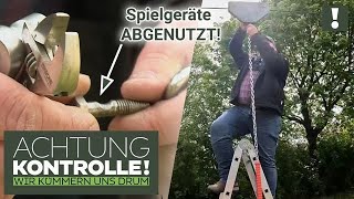 ABSTURZGEFAHR! 😮 Abgenutzte Teile auf dem Kinderspielplatz! | Achtung Kontrolle | Kabel Eins