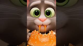 🍔 Talking Tom Eats a GIANT Burger! 😺 AI Video Show #TalkingTom #BurgerChallenge #viral #ai