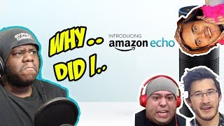 Impossible Try not to laugh challenge! | Amazon Echo: Youtubers EDITION|