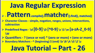 Java Regular Expression Pattern compile matcher find matches Quantifier :: Java Tutorial – Part - 26