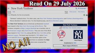 New York Yankees (No AI) - 29 July 2026