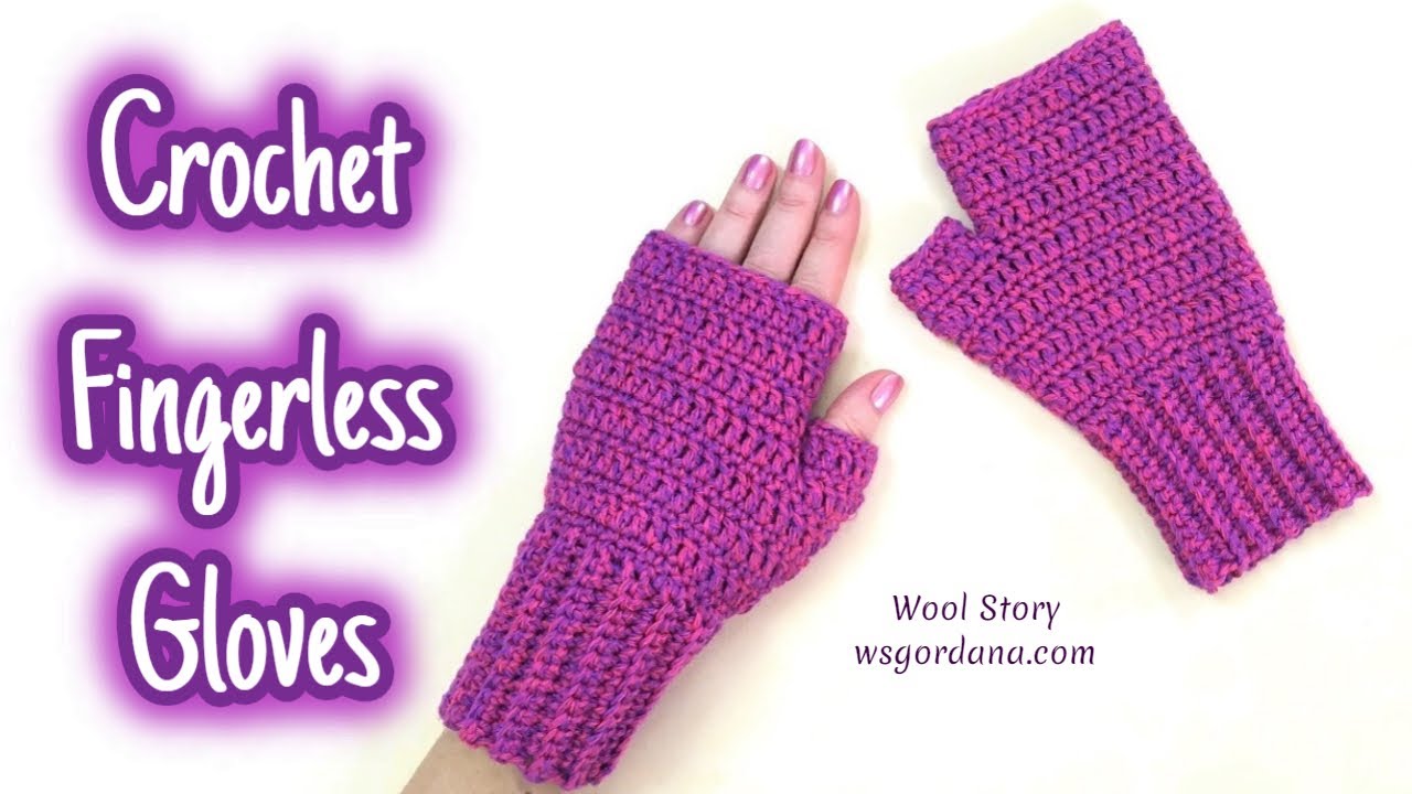 Easy Crochet Fingerless Gloves Heklane rukavice YouTube