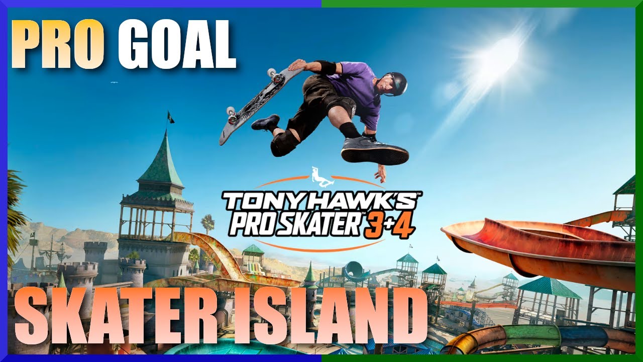 Tony Hawk's Pro Skater 3 + 4 - SKATER ISLAND Platinum Goal (Lip Trick Near the Pirate!)