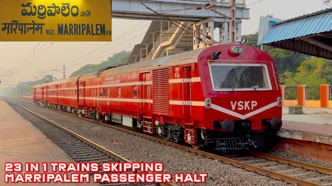 Marripalem Passenger Halt Station 23 Trains Skipping and Crossing 