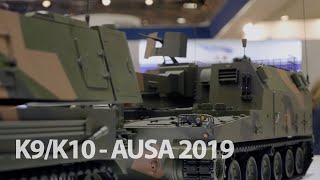 AUSA 2019 - K9 Thunder Self-Propelled Howitzer, K10 Ammunition Resupply Vehicle