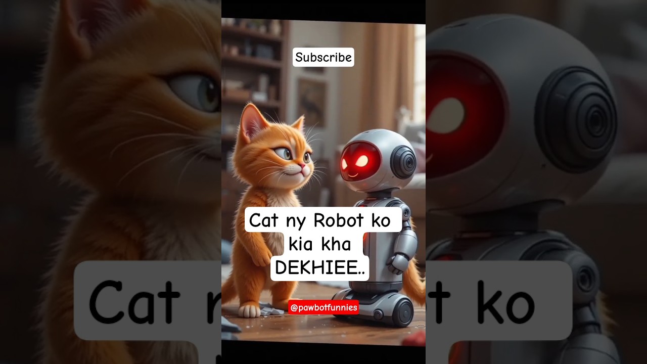 CAT VS robot   🐾🎙️😹 