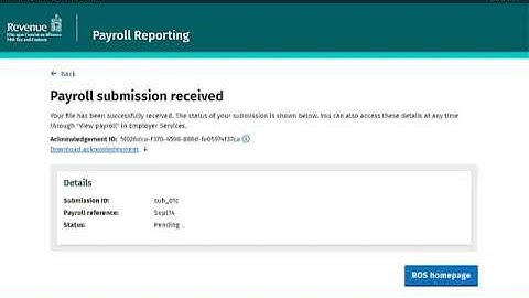 PAYE Modernisation - Submit payroll by file upload