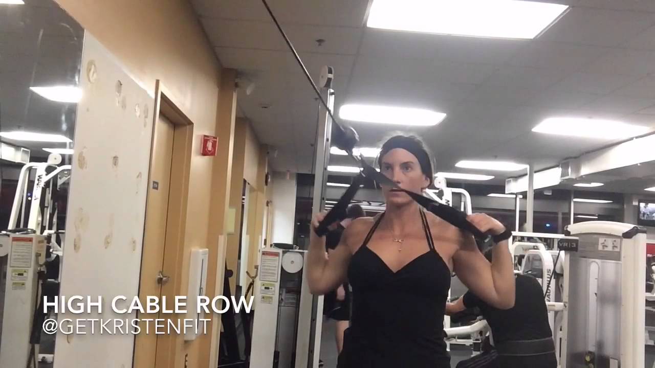 High Rows Cable Column High cable row - YouTube
