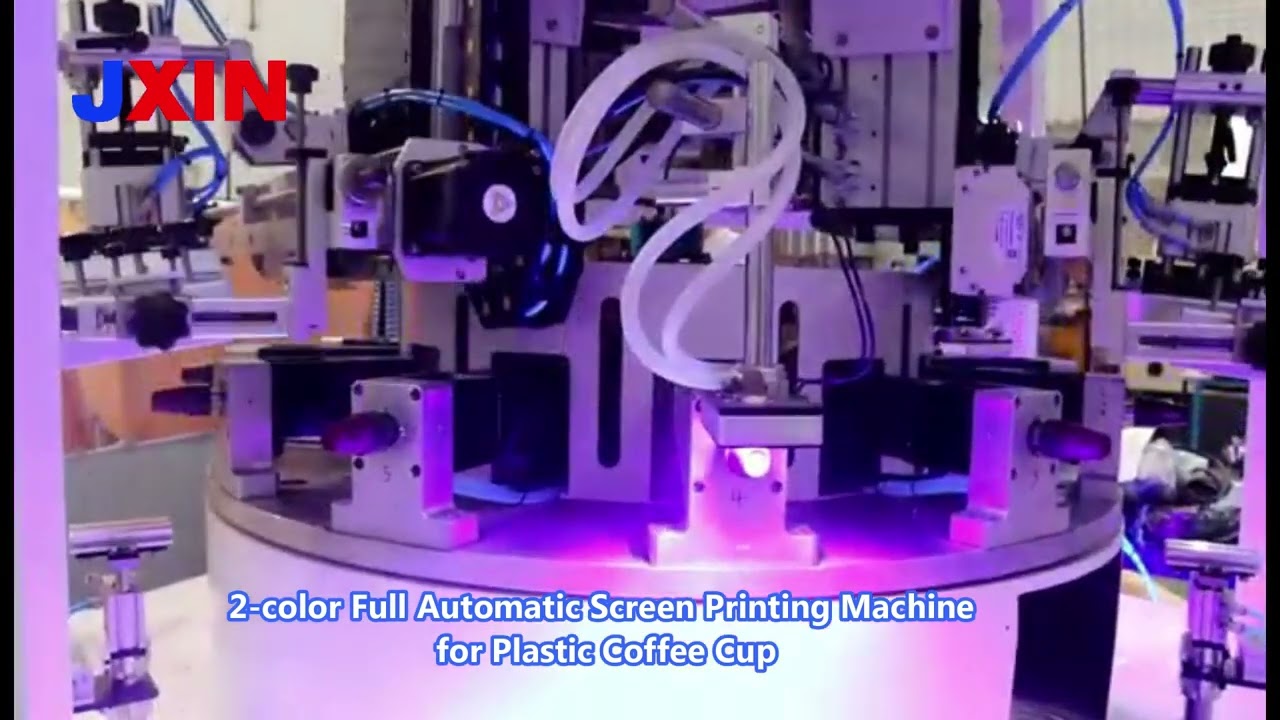 2 Color Full Automatic Screen Printing Machine for Plastic Coffee Cup