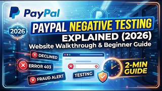 PayPal Negative Testing Explained 2026 Website Walkthrough & Beginner Guide 2 Min