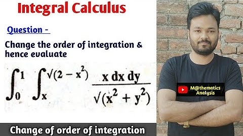 Change of order of integration in hindi | problem #4 | Multiple Integrals
