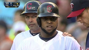 MIN@CLE: Santana
