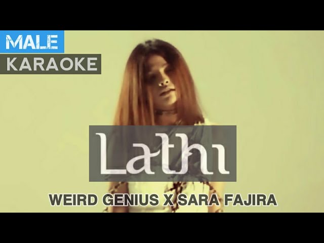 LATHI MALE - Weird Genius ft. Sara fajira (Karaoke Acoustic) class=