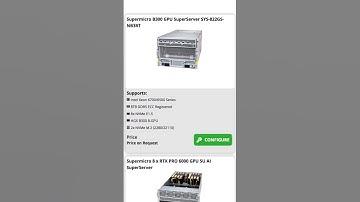 Supermicro SYS-421GE-TNRT | Compatible GPUs | #AIGPUserver #GPU #gpuserver #A100 #RTX6000 #H100
