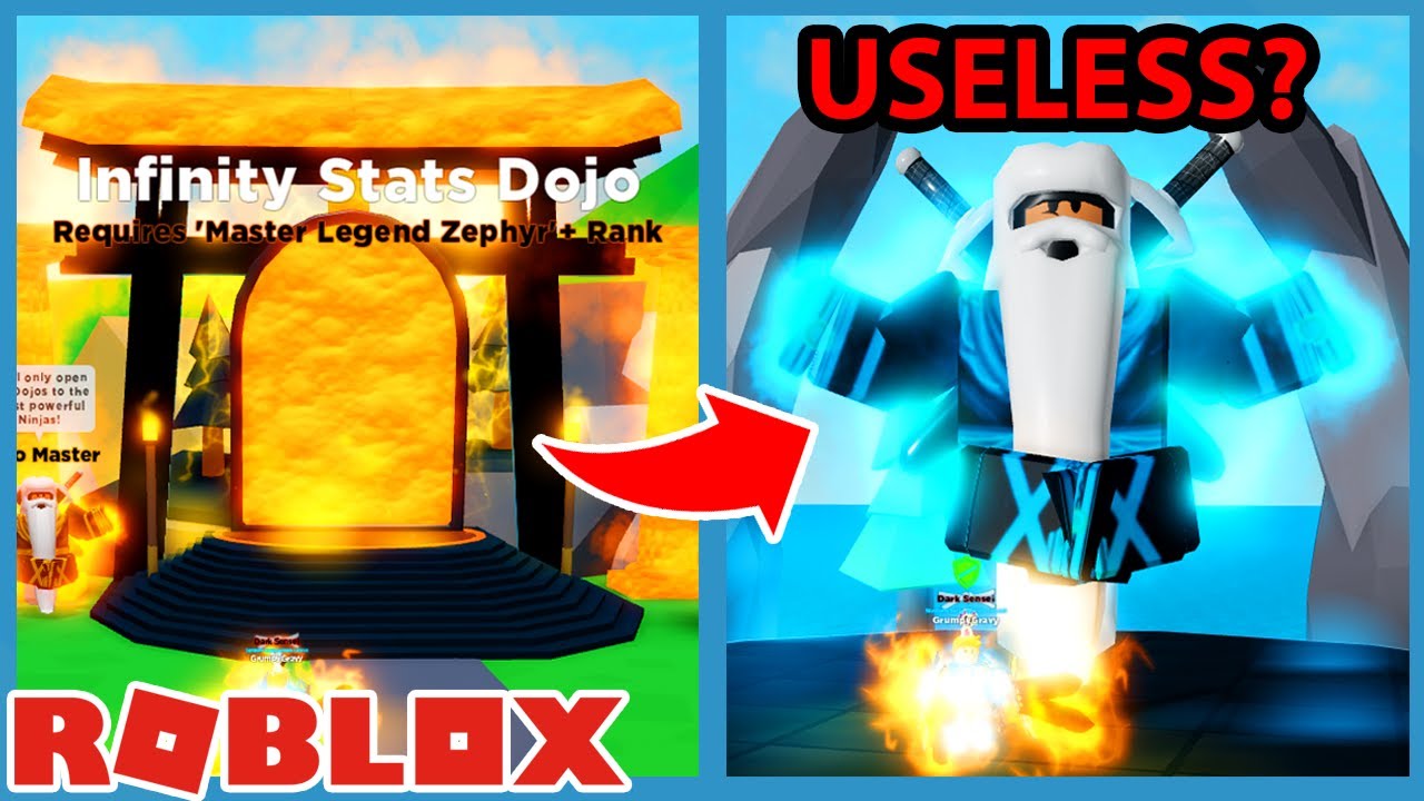 The New Infinity Stats Dojo Is Out But It S Useless Right Now Roblox Ninja Legends Update Youtube - the white ninja roblox kids ninja catalog