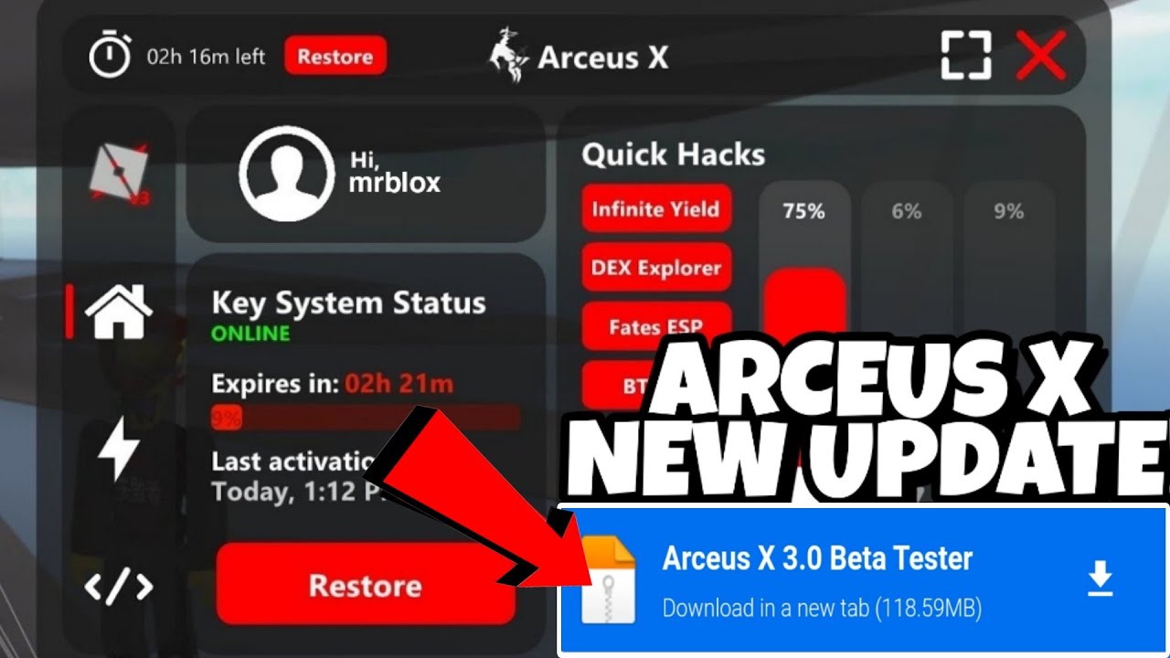 Arceus X Neo V1.0.7 [Official APK] - Download No.1 Roblox Mod Menu