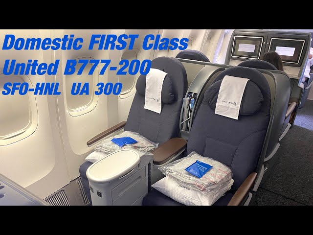 First Class - United Airlines - Boeing B777-200 - San