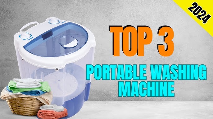 Portable Compact Washing Machine 1.34 Cu.ft Spin Washer Drain Pump 8 Water  Level