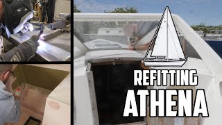 Sail Life - Fiberglass dodger, fuel manifolds and stove area - DIY sailboat project