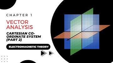 Chapter 1 : Vector Analysis - Cartesian Co-ordinate System (Part 2) || Electromagnetic Theory