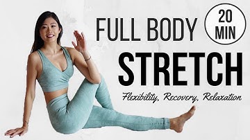 20 min Full Body Stretch for Flexibility, Reducing Bloating, Pain Relief & Recovery ◆ Emi ◆