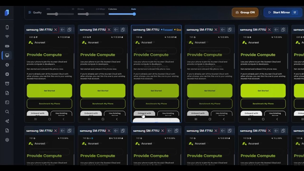 Acurast Setup Screenless Cellhasher Devices