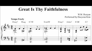 'Great Is Thy Faithfulness'(오 신실하신 주) for solo piano (sheet music)