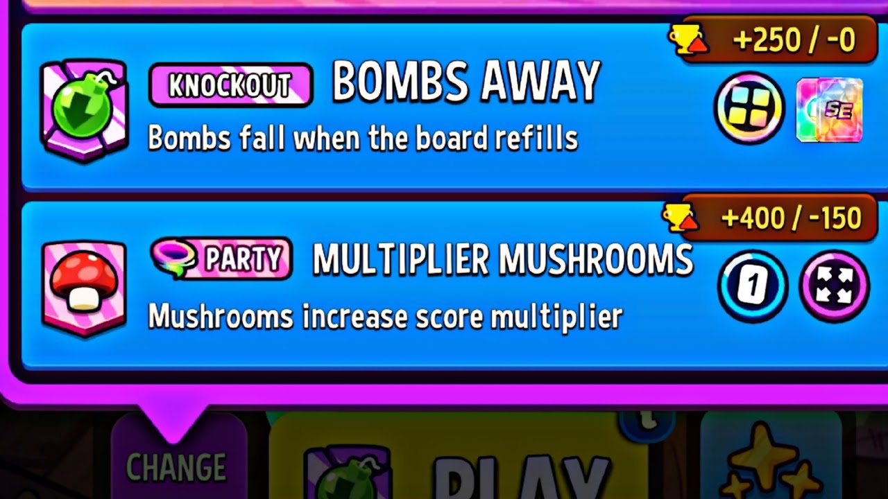 Party rumble & knockout square matches match masters daily mode ...