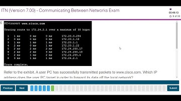 Communicating Between Networks Exam CCNA v7.02 ITN