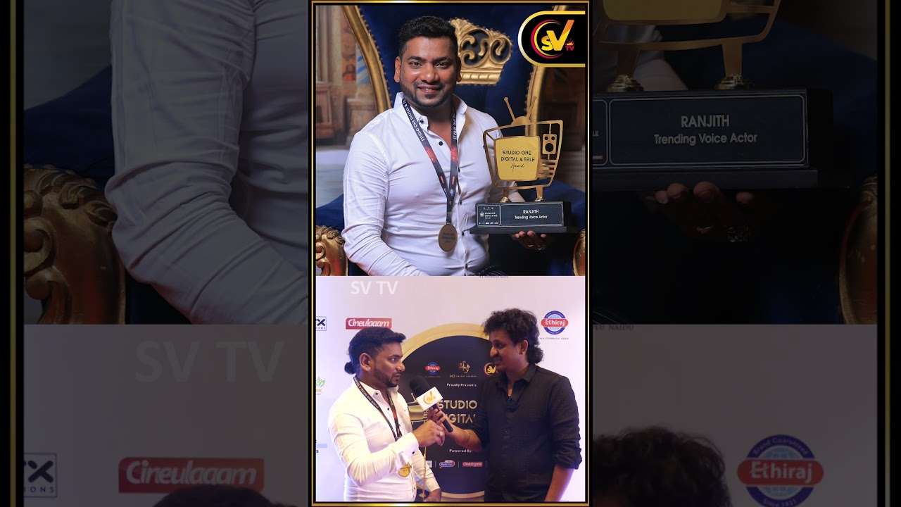 Ranjith News Presenter | News Reader | STUDIO ONE DIGITAL AND TELE AWARDS | SV TV | 