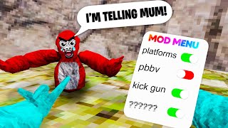 Trolling My Baby Brother With Mods In Gorilla Tag